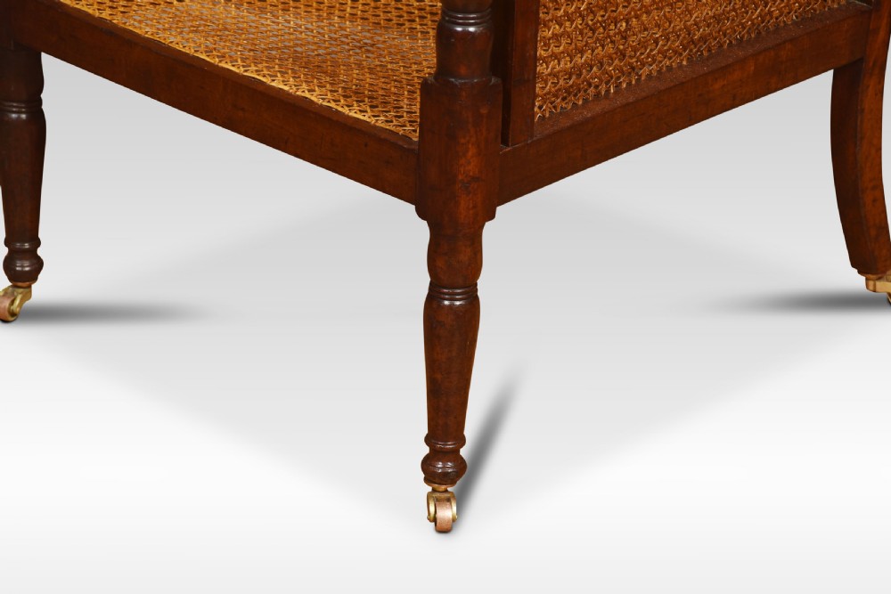 Regency mahogany bergere armchair View VII