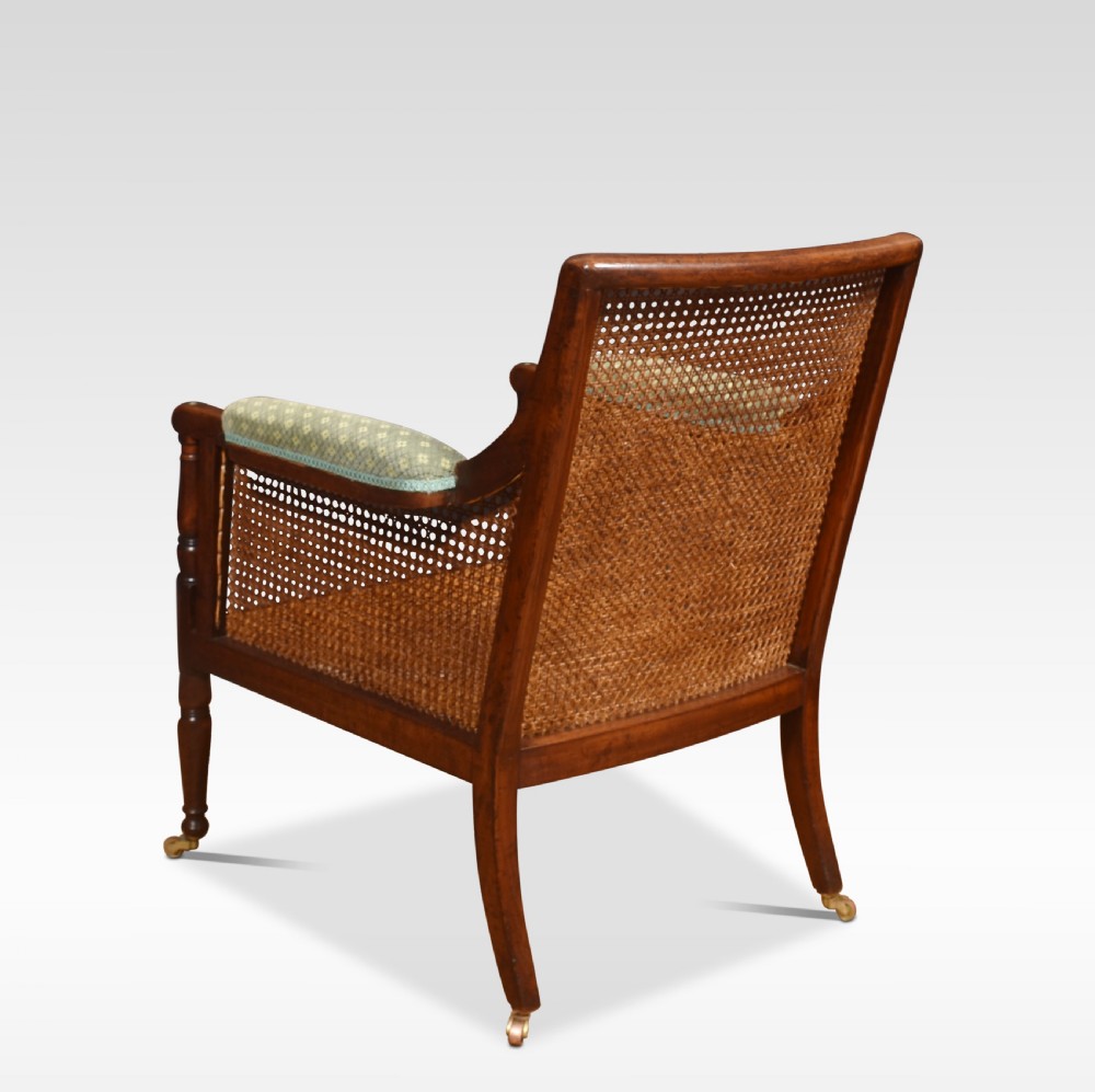 Regency mahogany bergere armchair View VIII