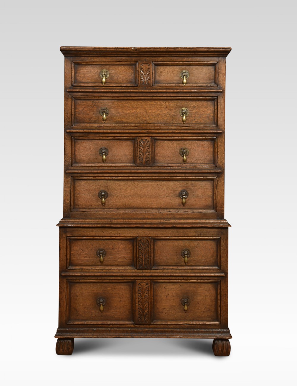 Jacobean style chest on chest