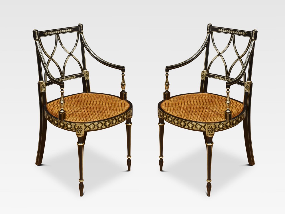 Pair of Regency style armchairs View V