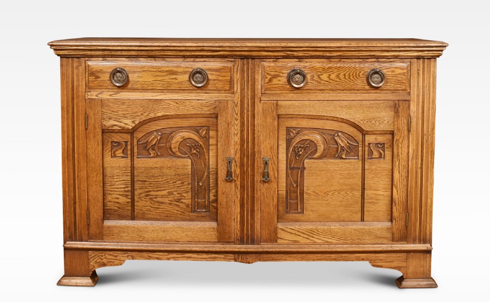 Art Nouveau oak sideboard