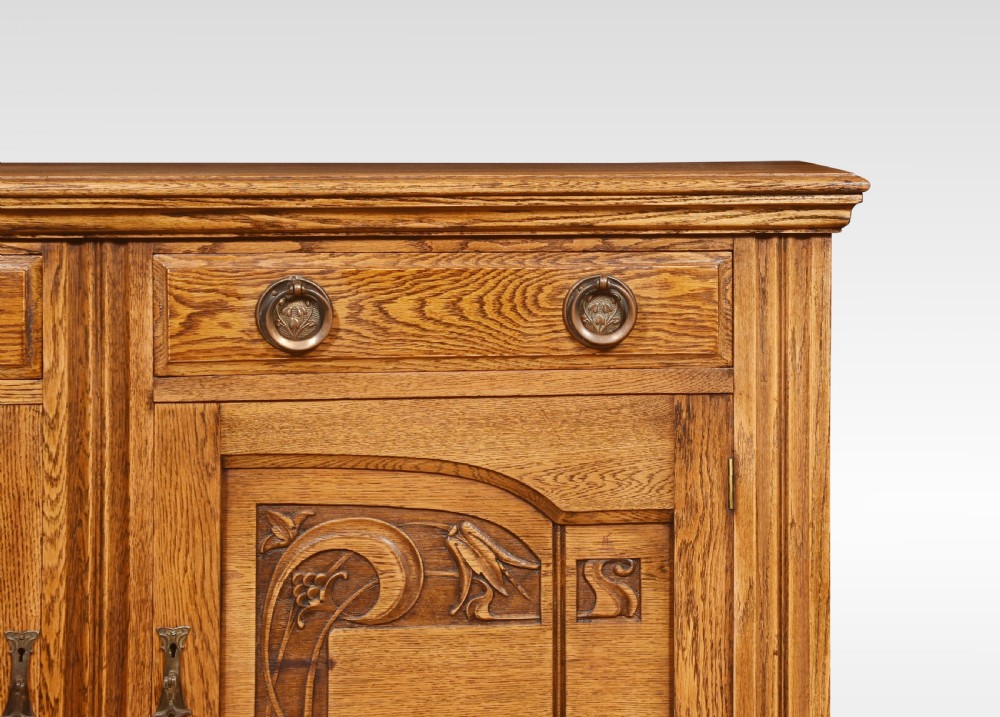 Art Nouveau oak sideboard View II