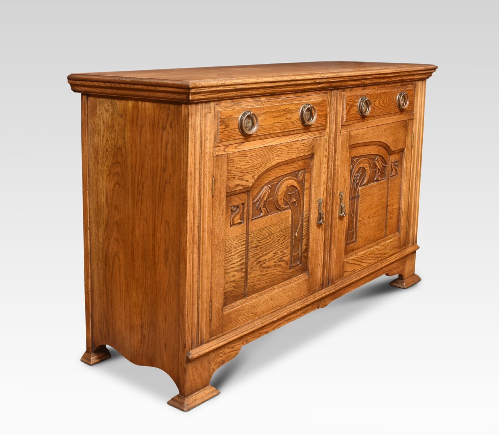 Art Nouveau oak sideboard View VI