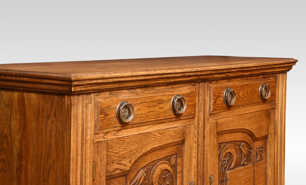 Art Nouveau oak sideboard View IX