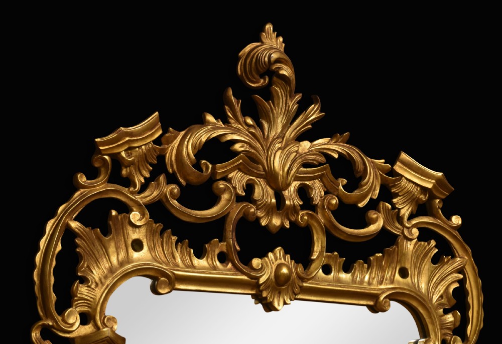 Pair of baroque style giltwood mirrors View IX