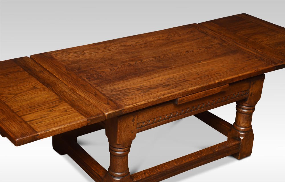 Oak draw leaf coffee table View III