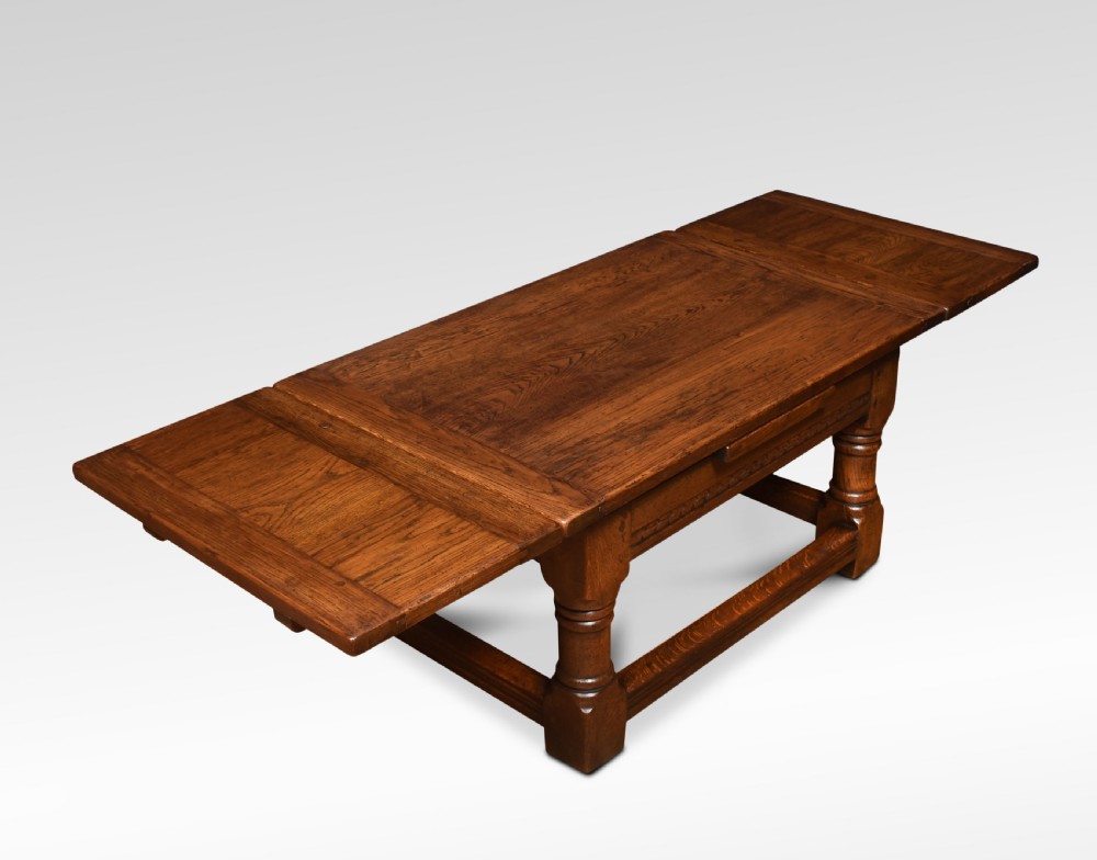 Oak draw leaf coffee table View IV