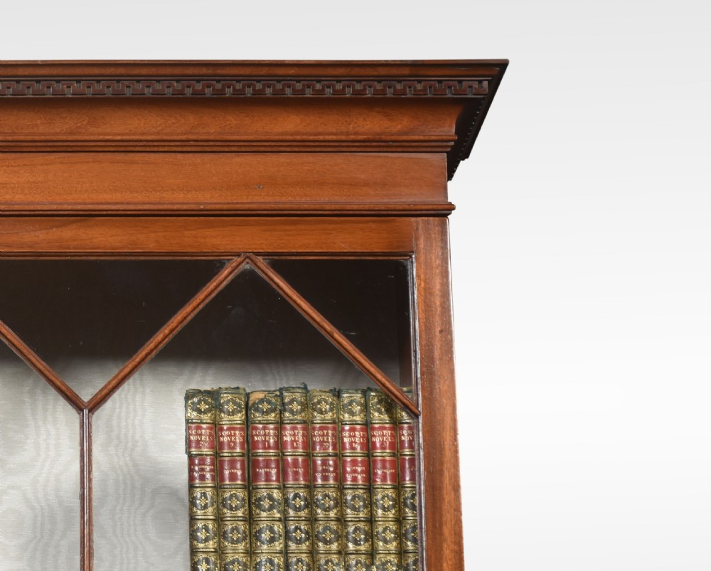 Chippendale revival mahogany display bookcase View II