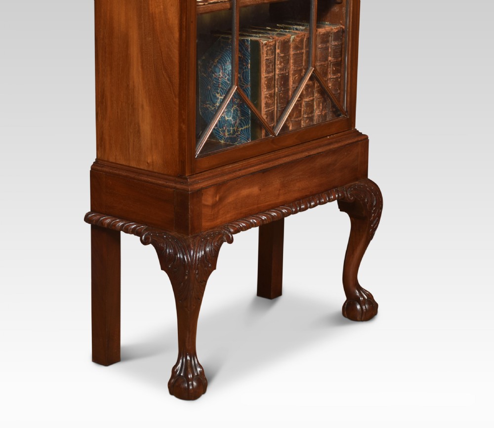 Chippendale revival mahogany display bookcase View V