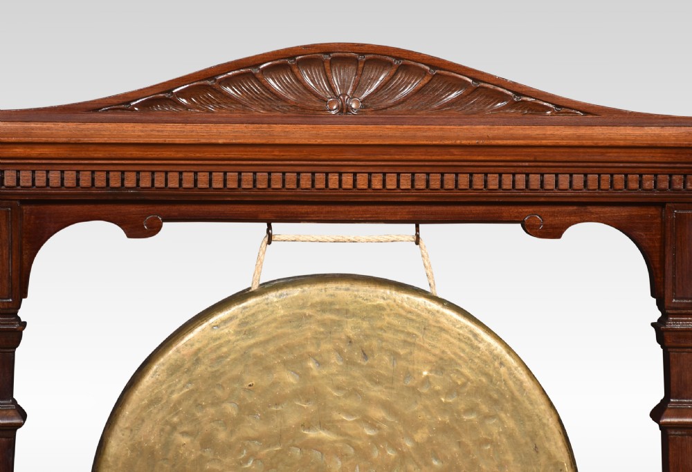 Late 19th Century carved walnut framed dinner gong View V