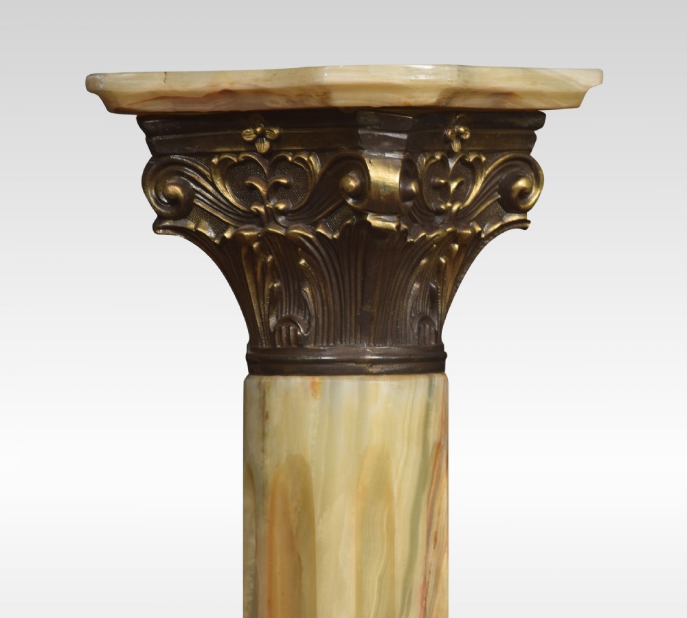 Pair of onyx and gilt-metal-mounted pedestals View VII
