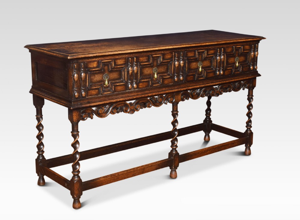 Oak sideboard of Jacobean design View II