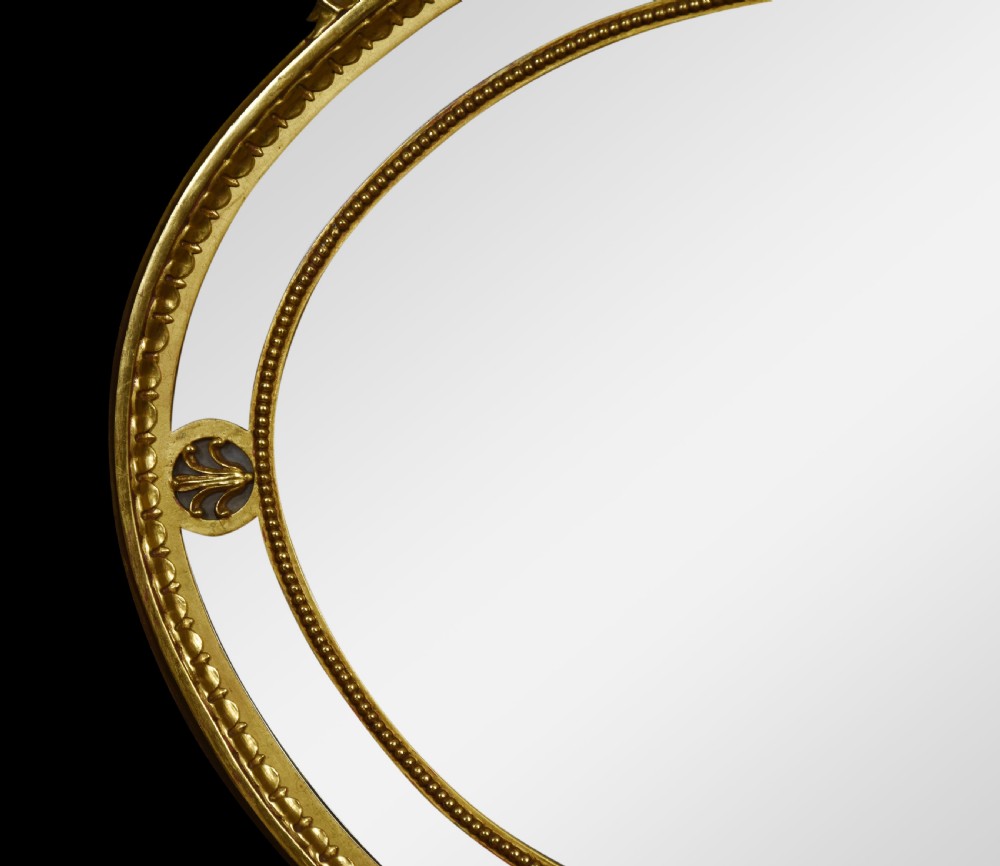 Gilt oval wall mirror View IV