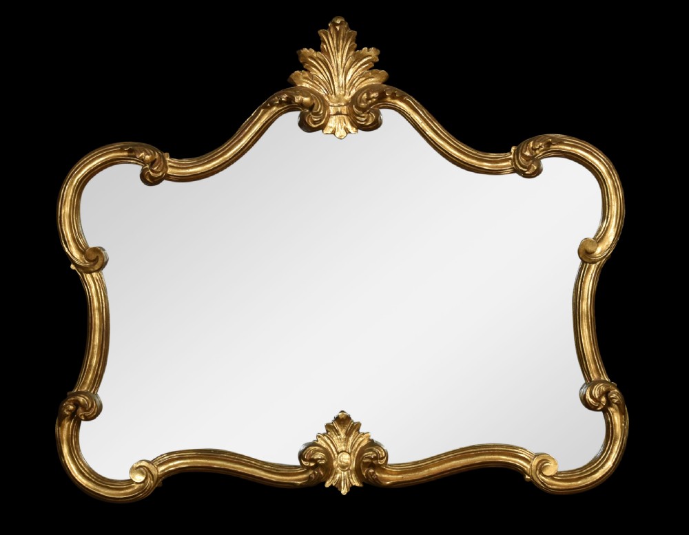 Rococo revival gilt wall mirror