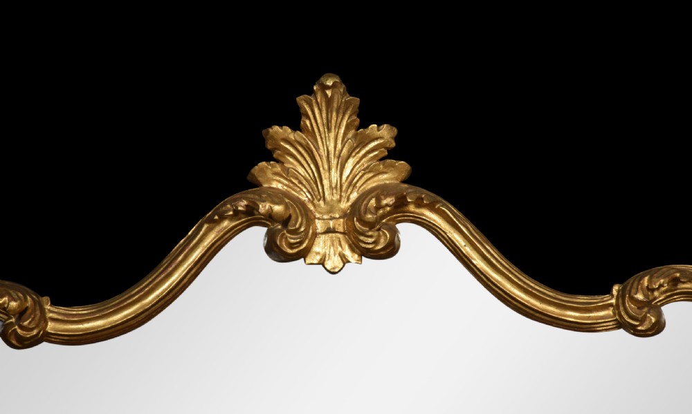Rococo revival gilt wall mirror View II