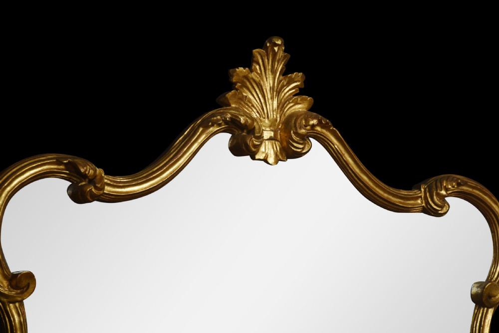Rococo revival gilt wall mirror View V
