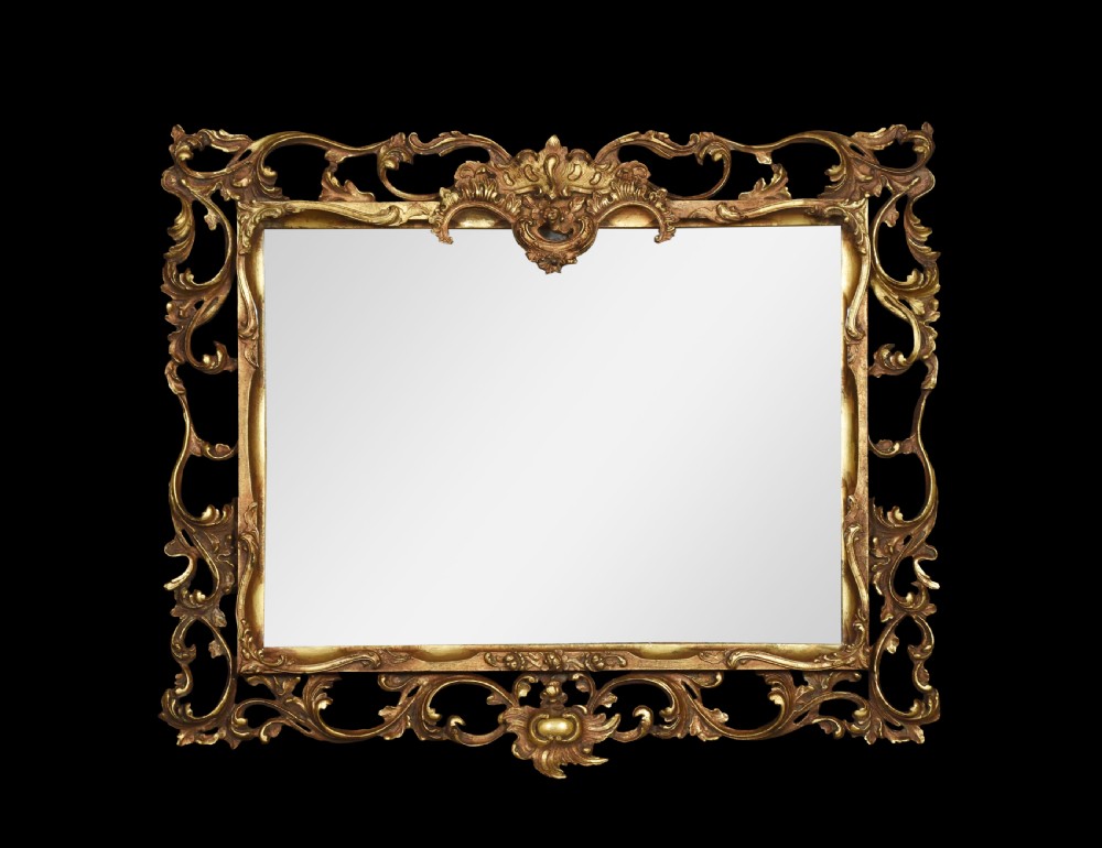 Florentine framed wall mirror