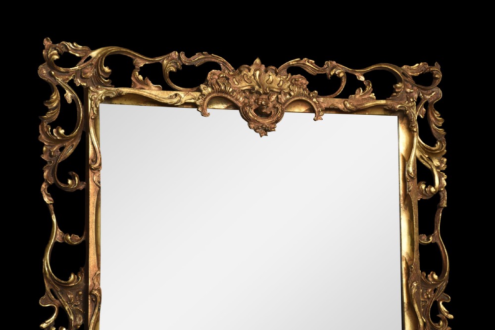Florentine framed wall mirror View III