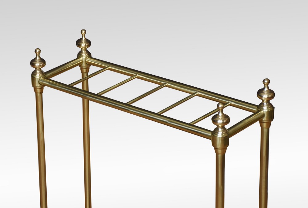19th century brass umbrella stand View II