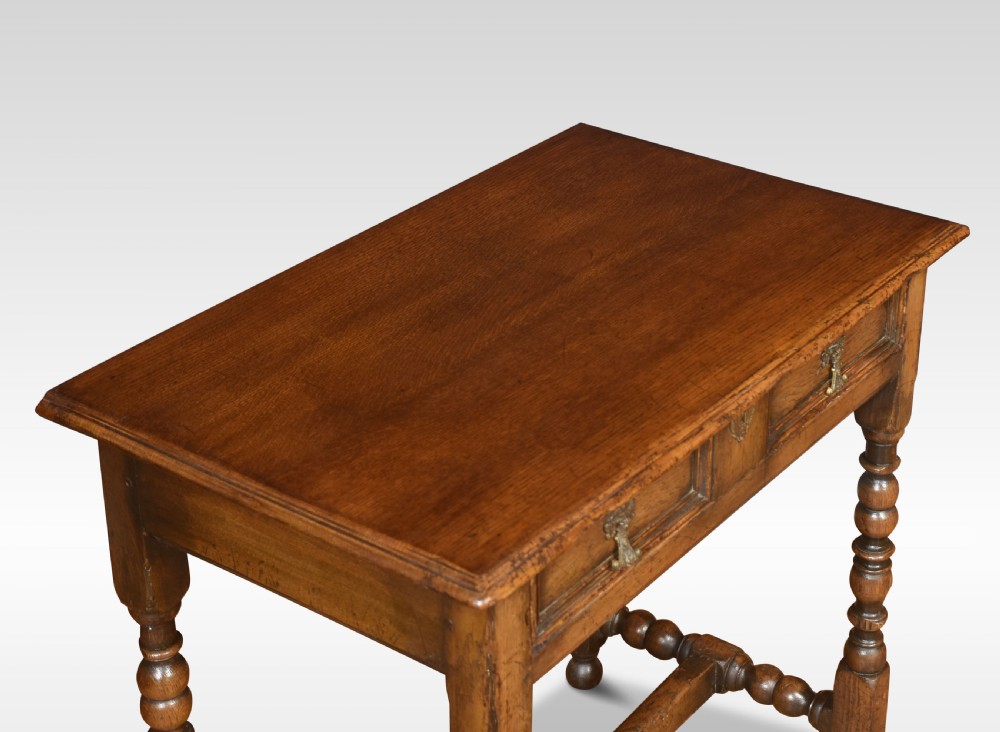 Pair of 17th Century style oak side tables View III