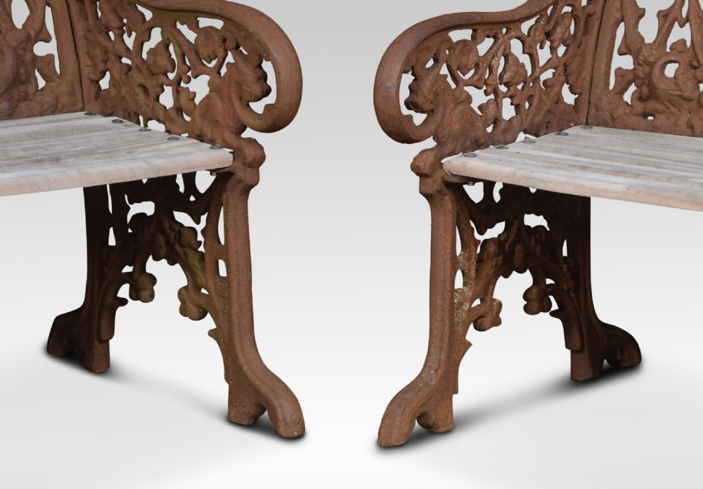Set Of Cast Iron Garden Seats View VIII