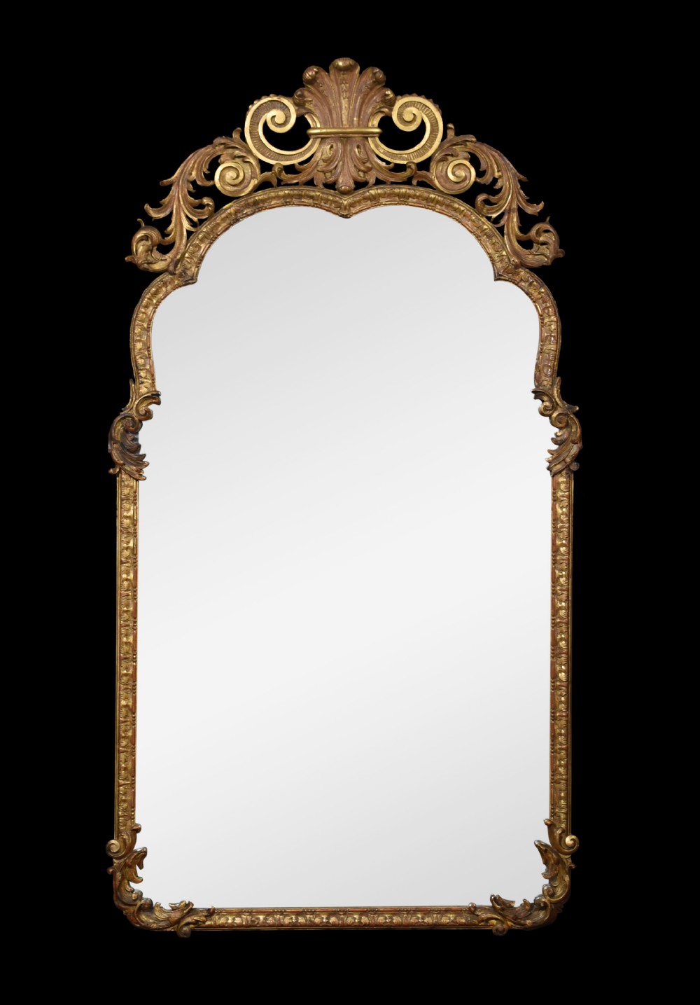 Large Rococo Revival giltwood mirror