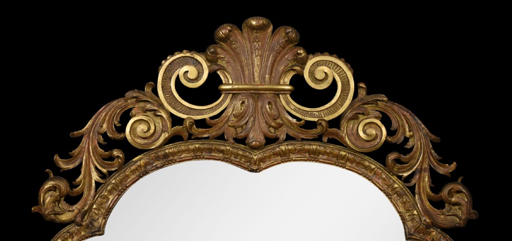 Large Rococo Revival giltwood mirror View II