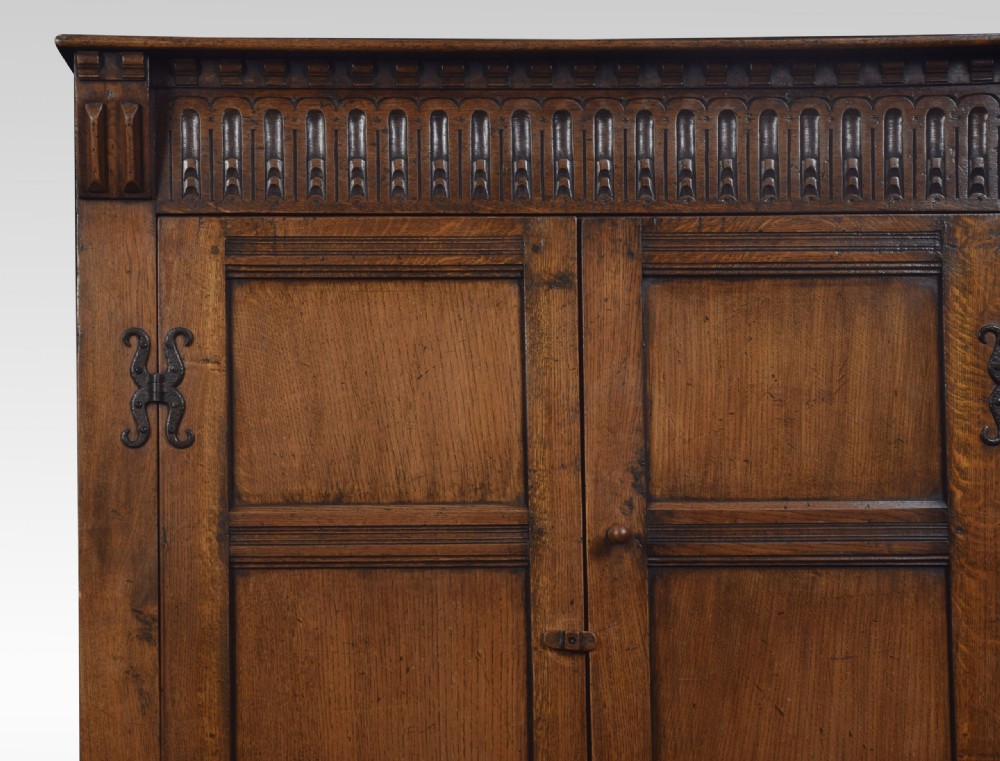 Carved oak hall robe View VI