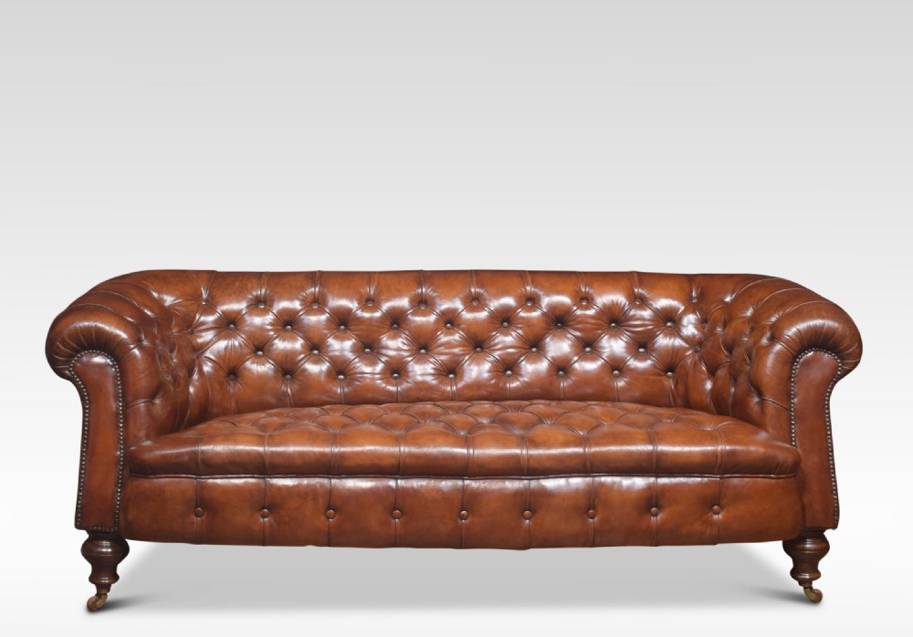 Leather Deep Buttoned Chesterfield