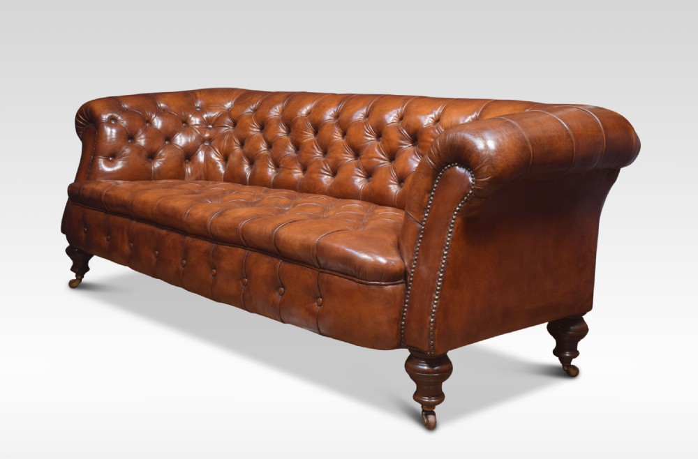 Leather Deep Buttoned Chesterfield View VIII