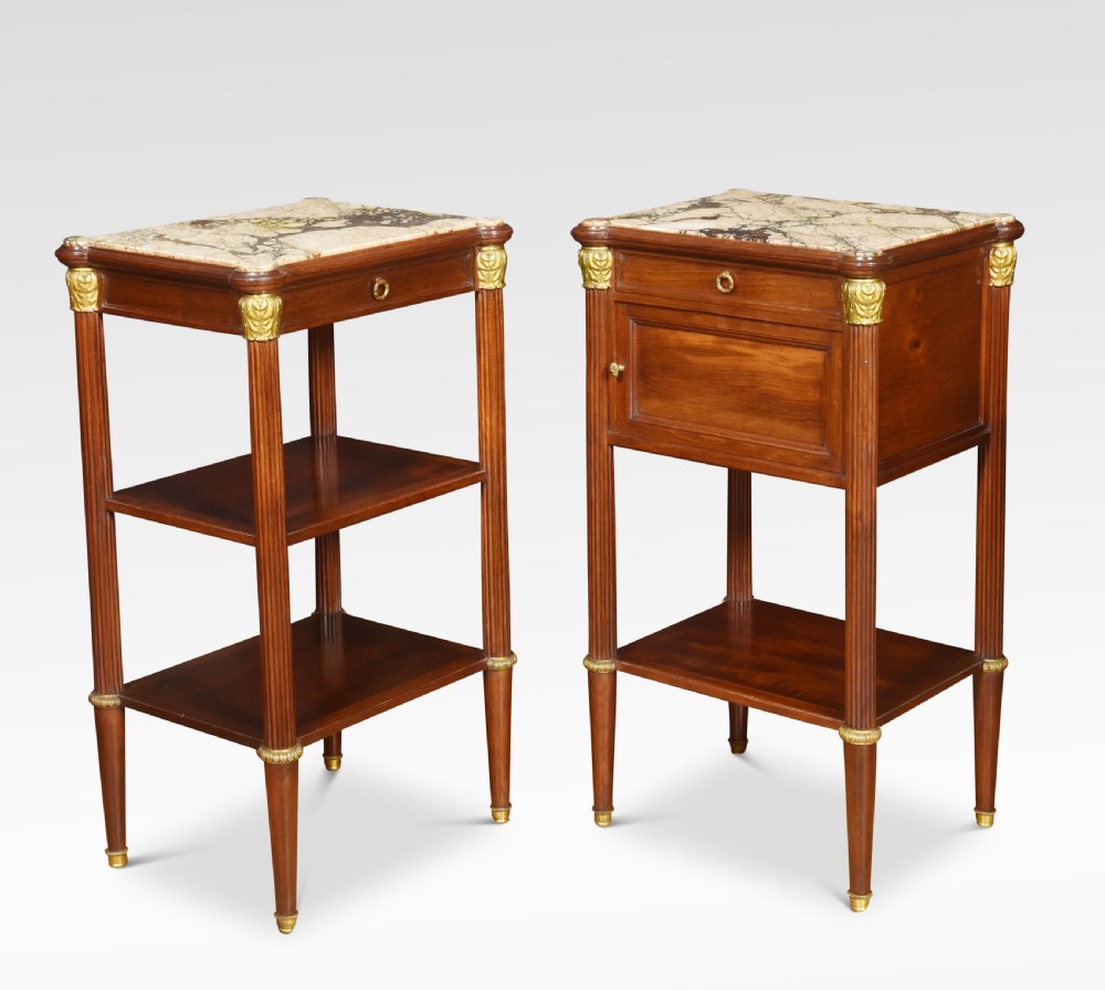 Pair of French Empire style nightstands