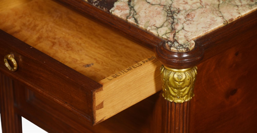 Pair of French Empire style nightstands View VI
