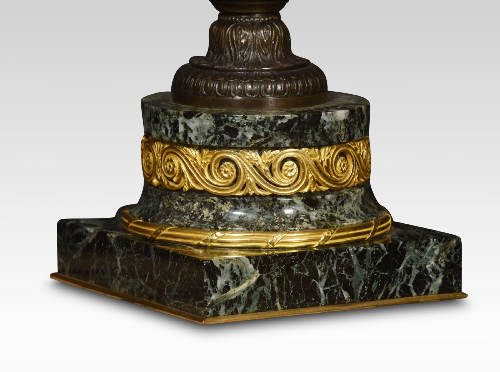 Bronze and marble table lamp View VI