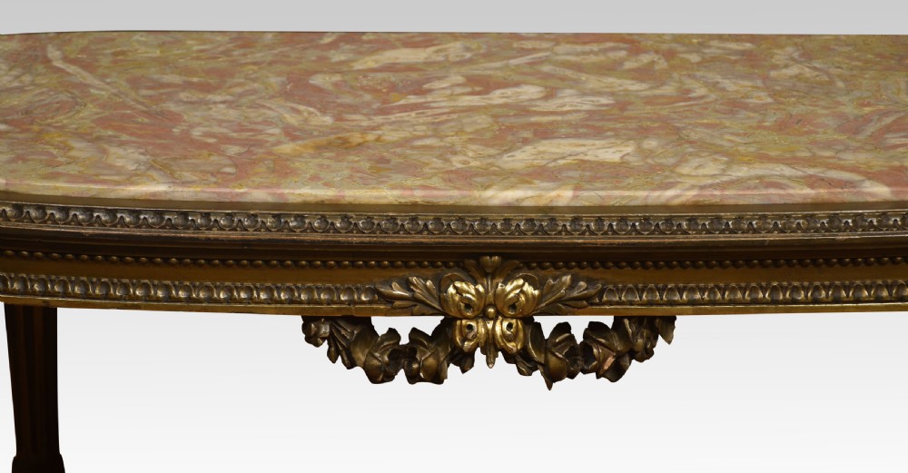 Giltwood and marble coffee table View IV