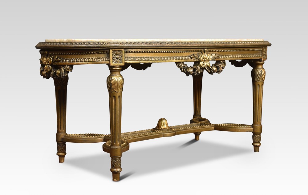Giltwood and marble coffee table View VI