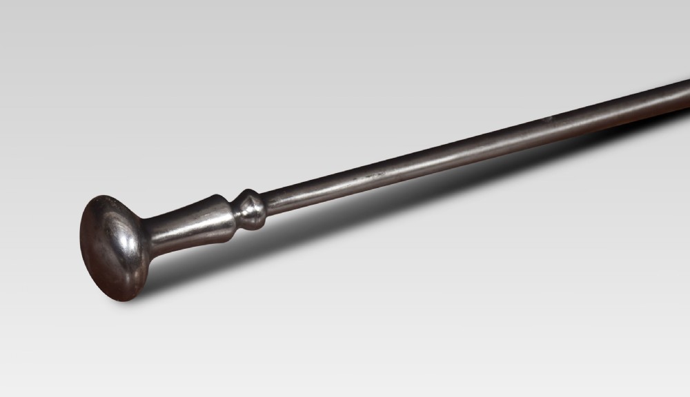 Polished steel triple companion fire tools View V