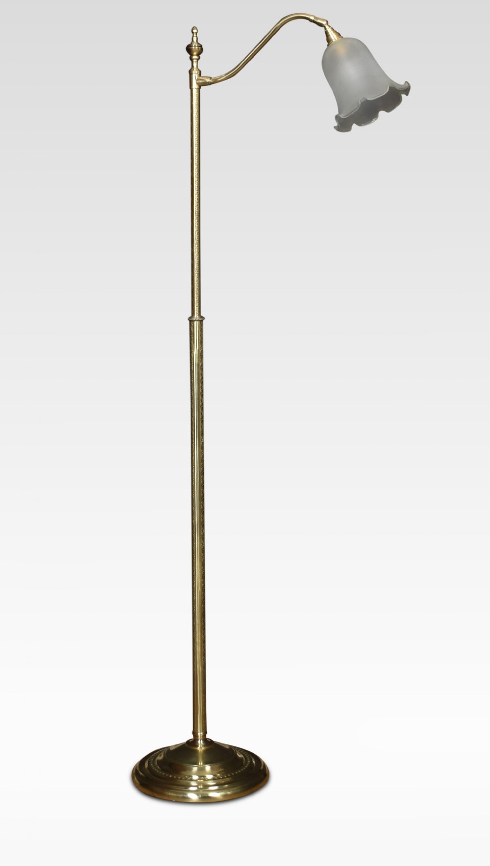 Brass standard reading lamp