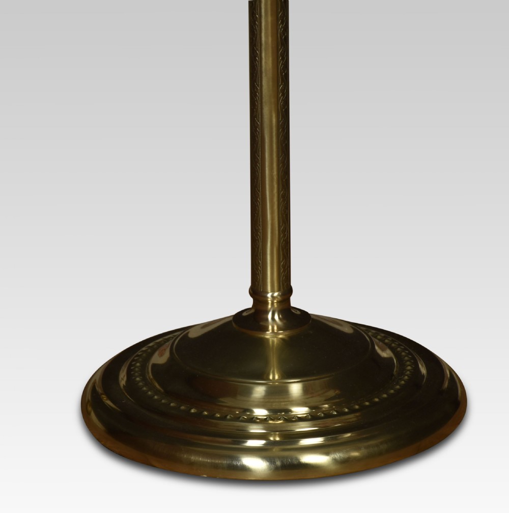 Brass standard reading lamp View II
