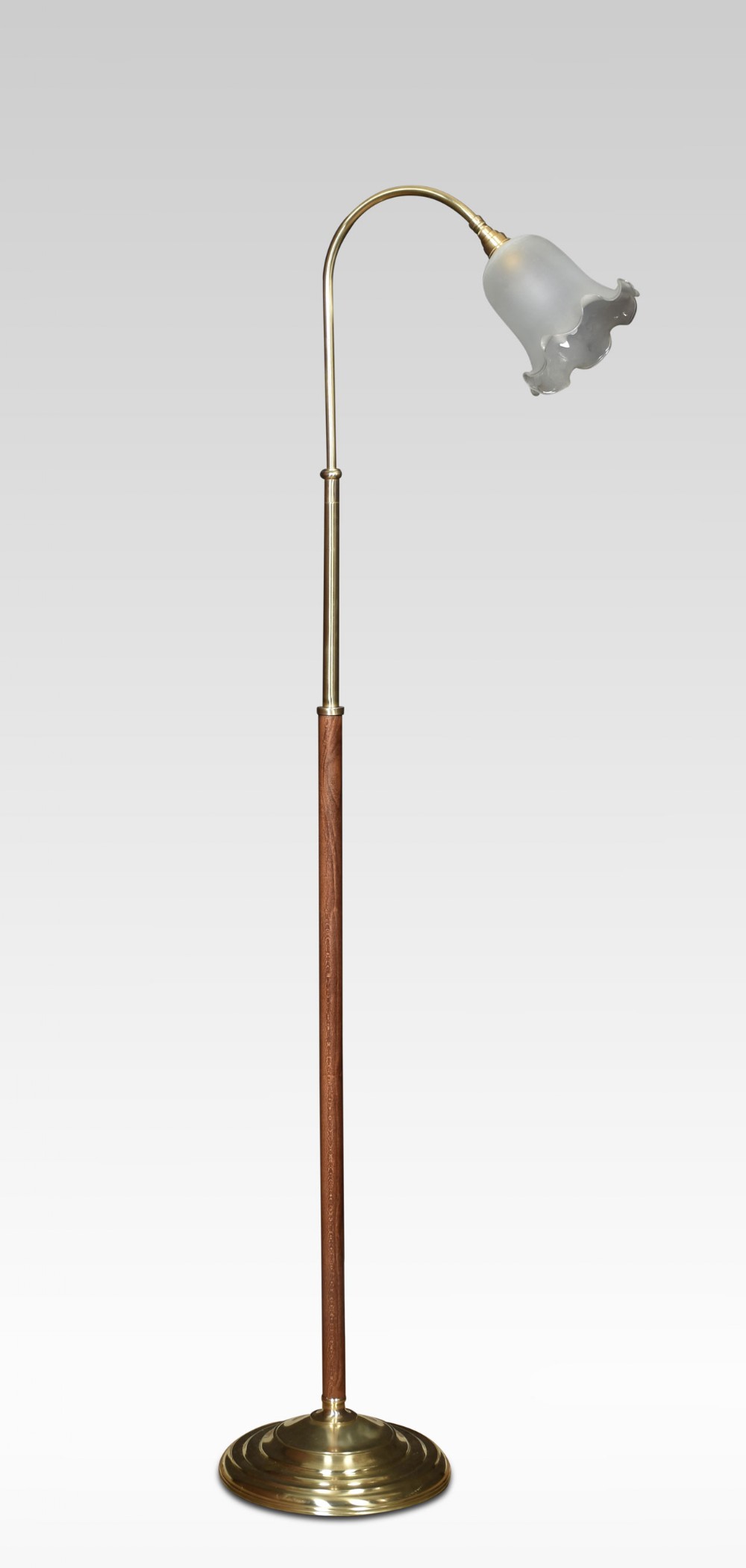 Brass standard reading lamp