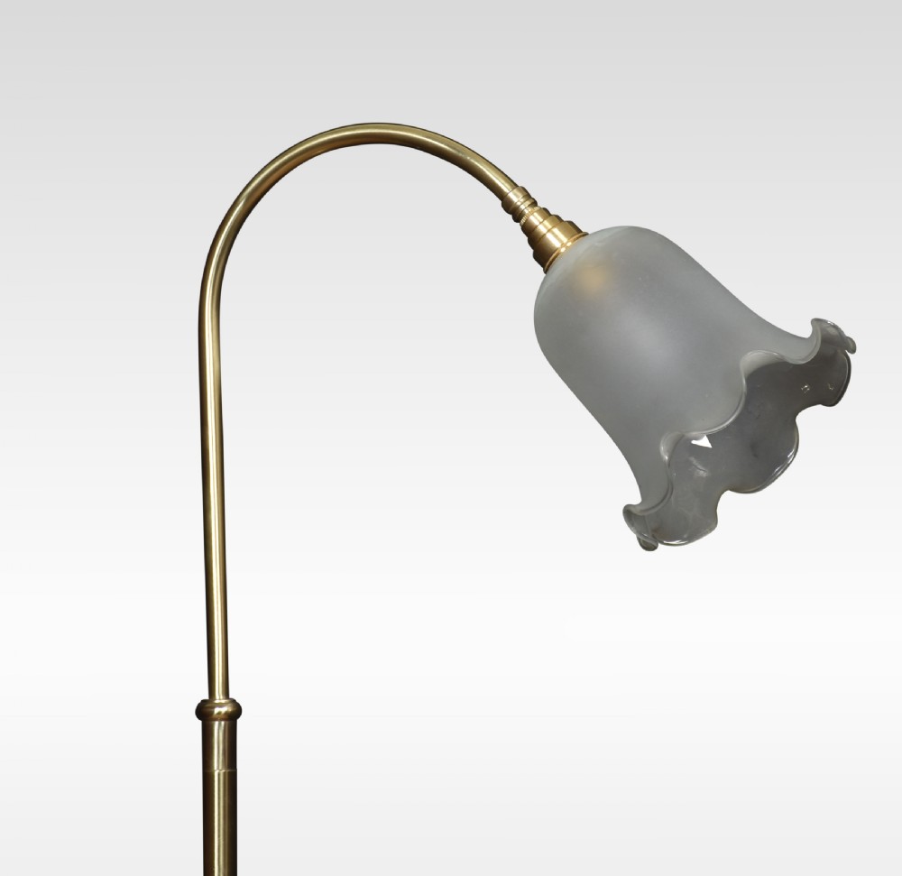 Brass standard reading lamp View II