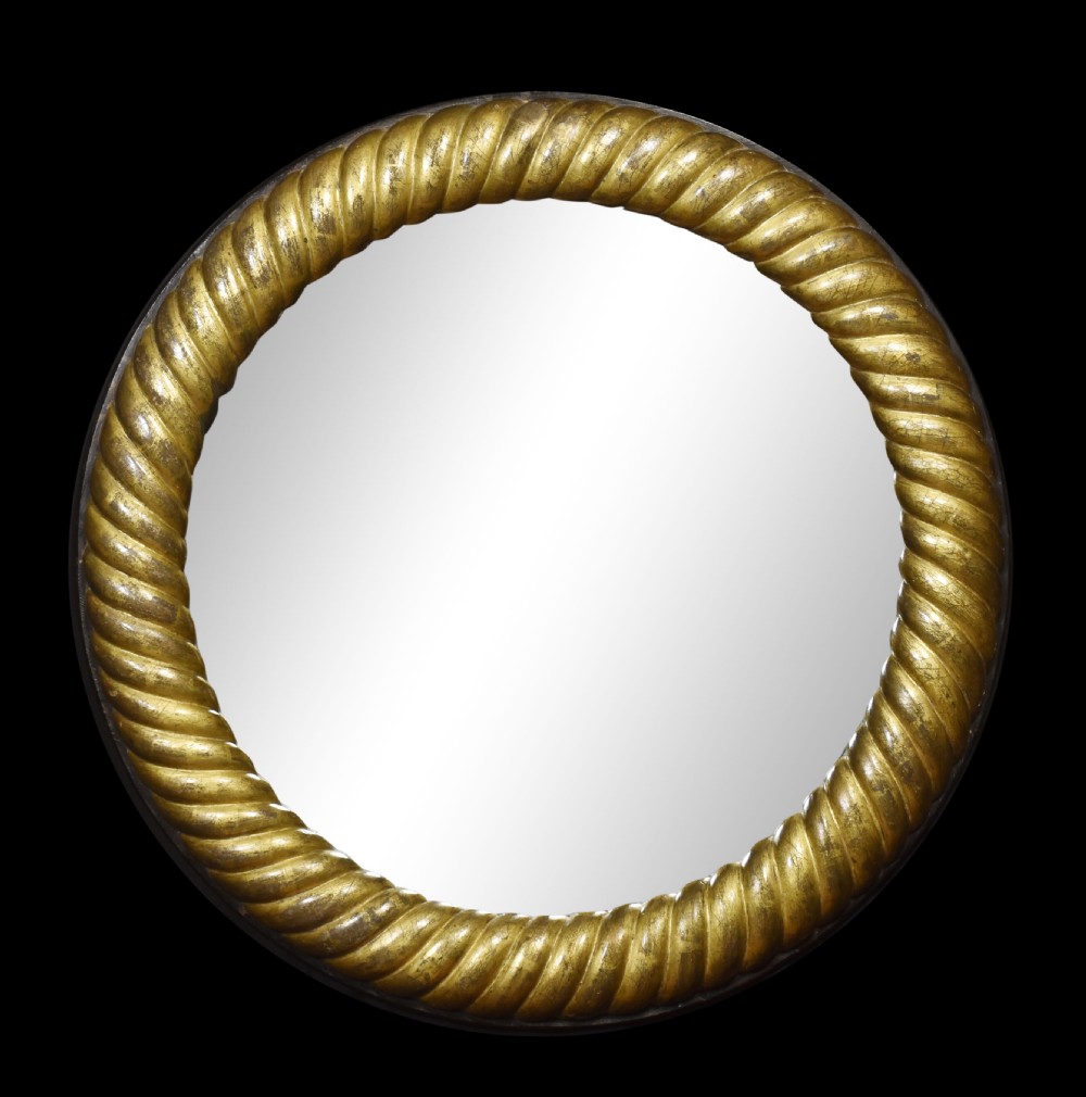 Circular Gilded Wall Mirror