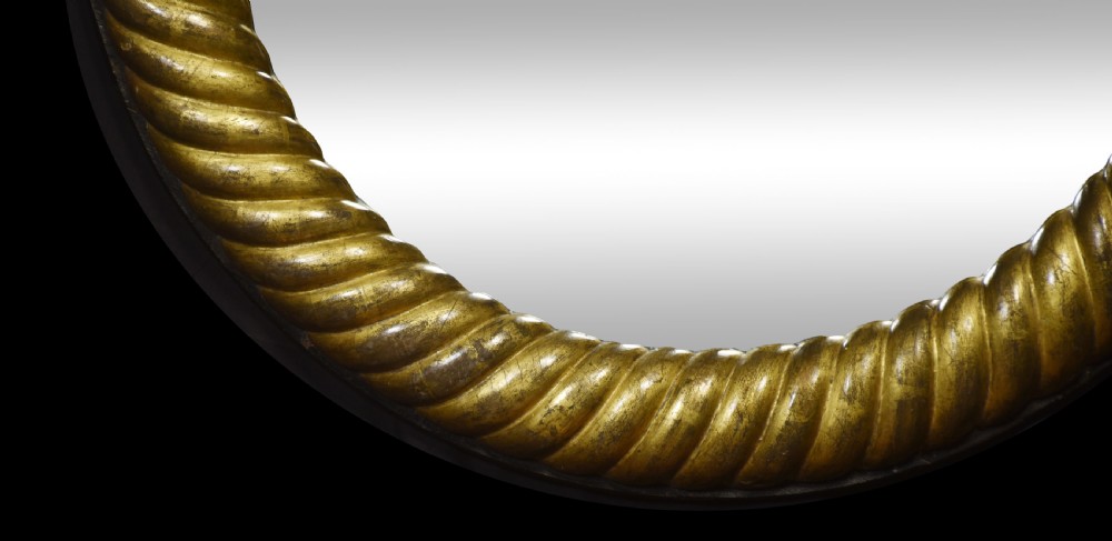 Circular Gilded Wall Mirror View II