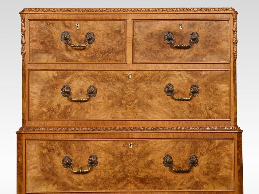 Tall walnut chest of drawers View II
