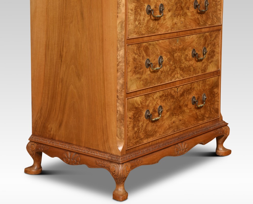 Tall walnut chest of drawers View IV