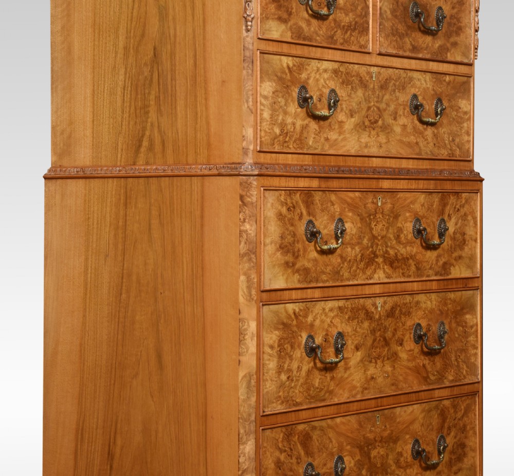 Tall walnut chest of drawers View V