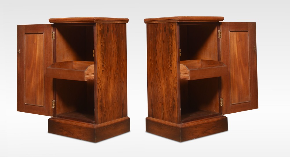 Pair of rosewood bedside cabinets View III