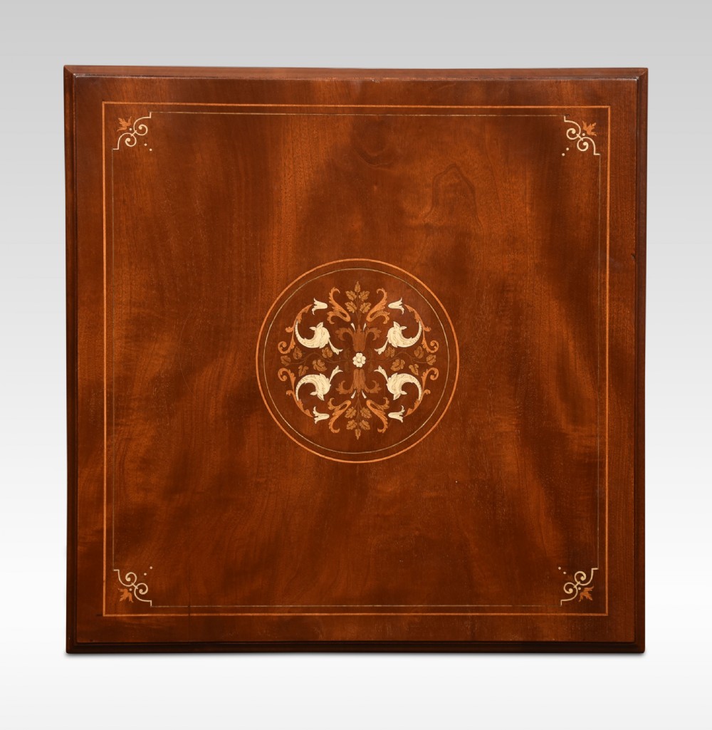 Mahogany inlaid revolving bookcase View IX