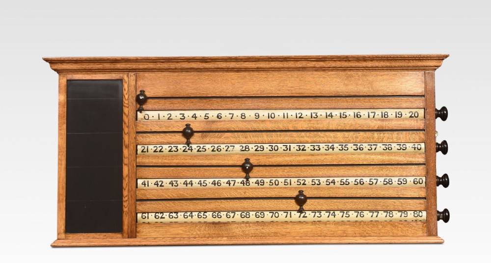  oak billiard scoreboard