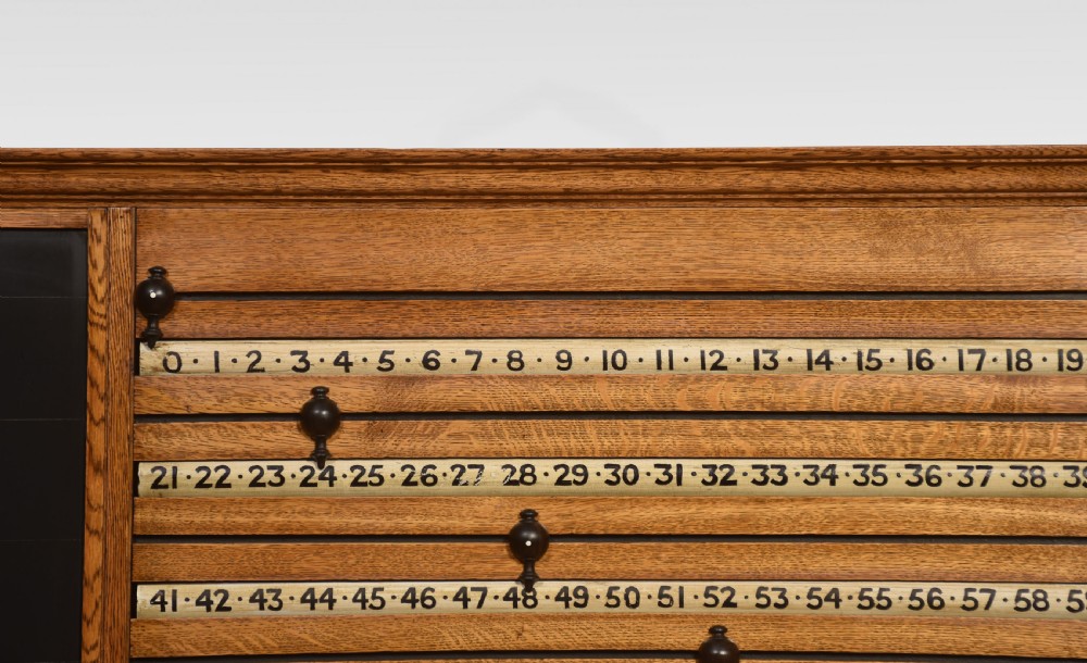 oak billiard scoreboard View II