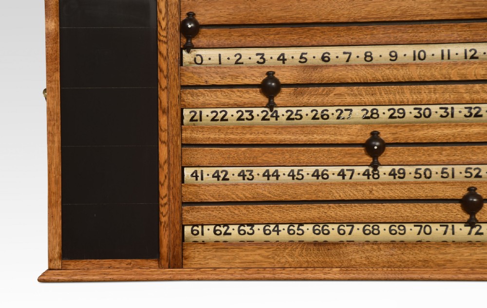  oak billiard scoreboard View III